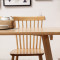一米色彩 餐桌 北欧实木餐桌 饭桌 V字脚餐桌椅套装 长方形小户型日式餐厅家具 1.35M餐桌+4餐椅-颜色备注