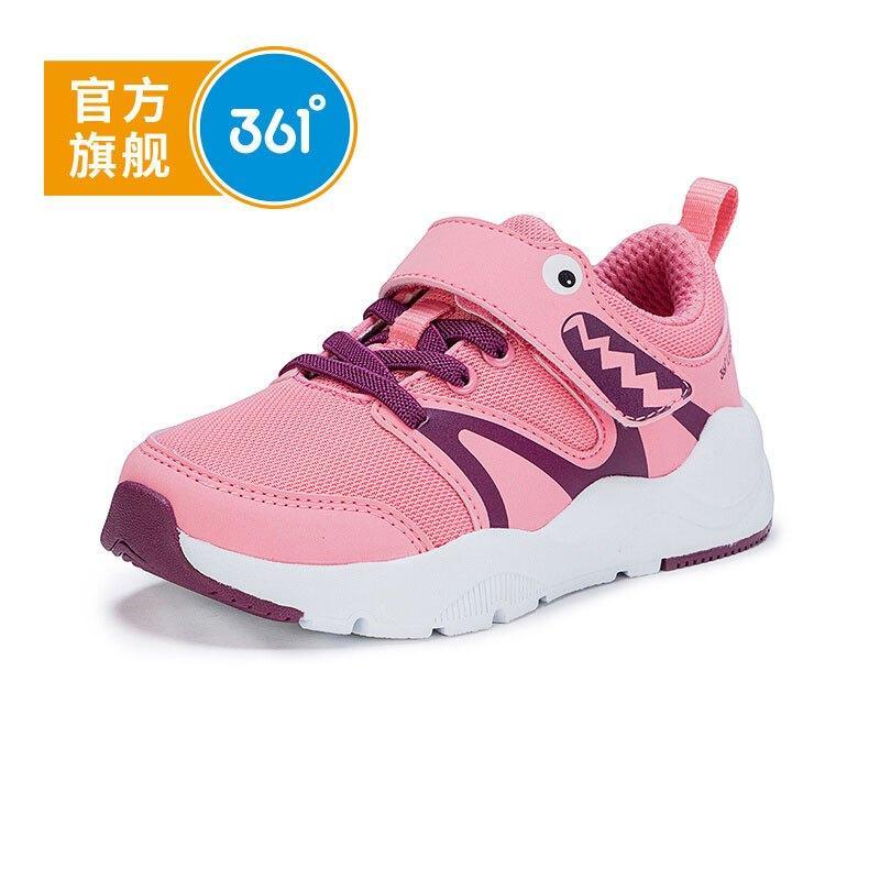 361度童鞋女小童休闲鞋18冬季儿童运动鞋防滑新款鞋子 32 花粉