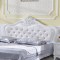 床头板软包简约现代双人床靠背儿童公主1.8米烤漆经济型欧式床头 1500mm*2000mm_床头柜组装_白色