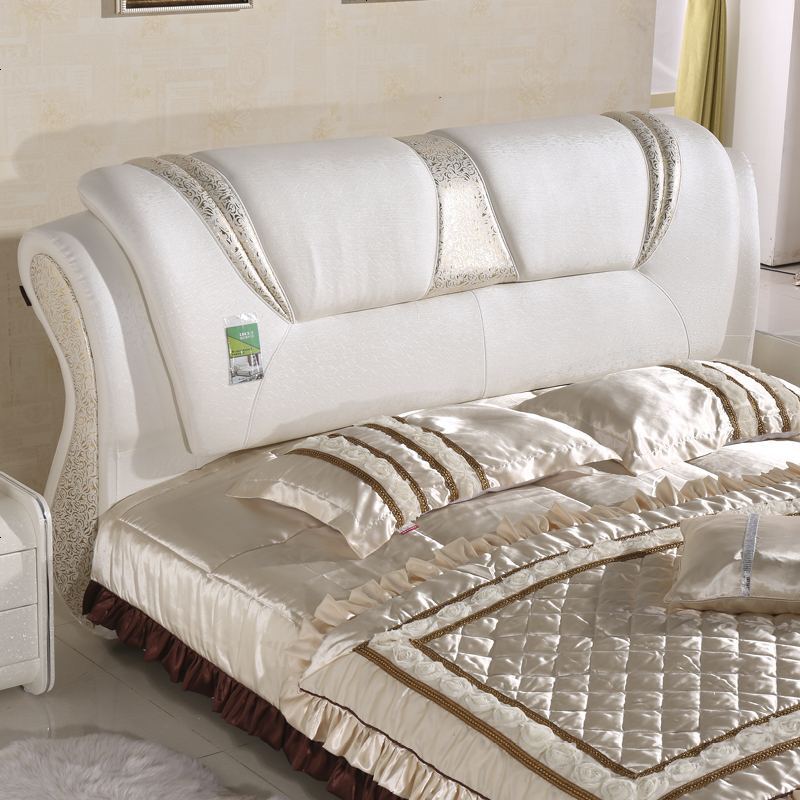 新款床头板软包欧式经济型靠背板1.8米双人床头板简约真皮床头 1800mm*2000mm_8002