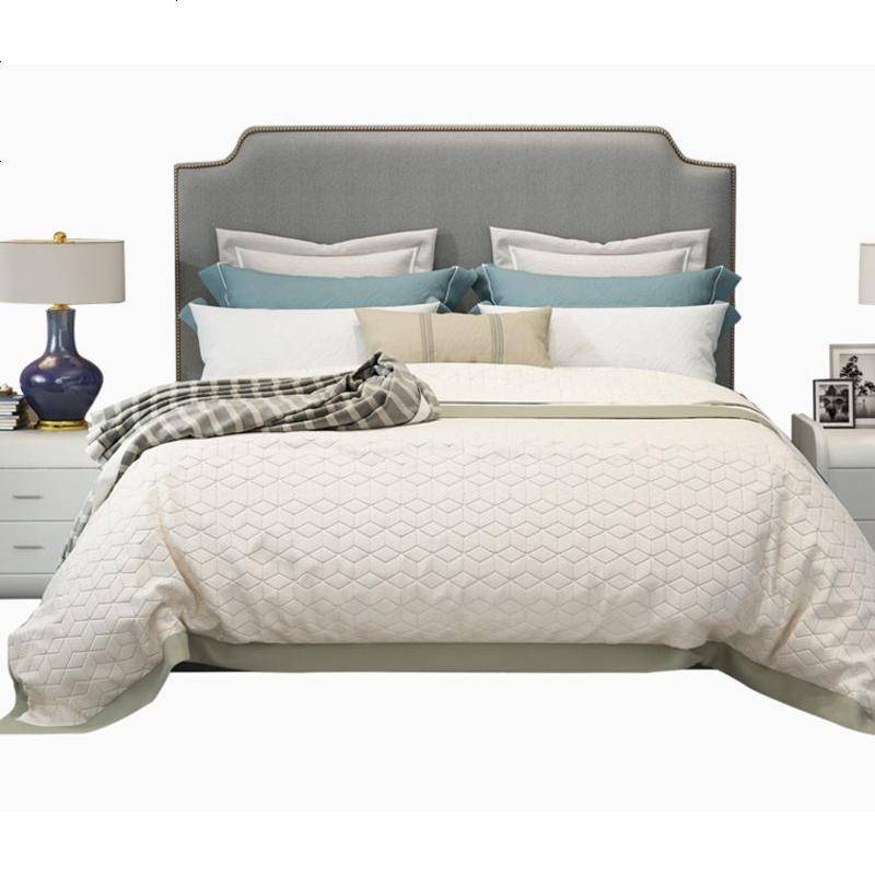 美式布艺床头定制床屏软包床头双人床头板简约单个床头宽铆钉床头_827_539 其他_B款1米8宽