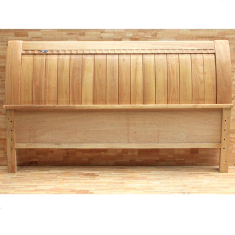 实木床头板简约现代1.8米1.5米双人床头中式2床靠背橡木白茬定制 其他_008原木色支持海棠色
