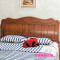 实木床头板简约现代1.8米1.5米双人床头中式2床靠背橡木白茬定制 其他_福星高照海棠色原木色