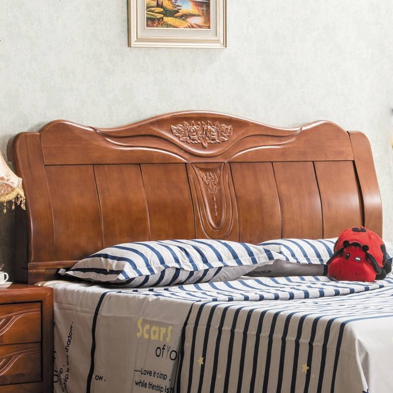 实木床头板简约现代1.8米1.5米双人床头中式2床靠背橡木白茬定制 其他