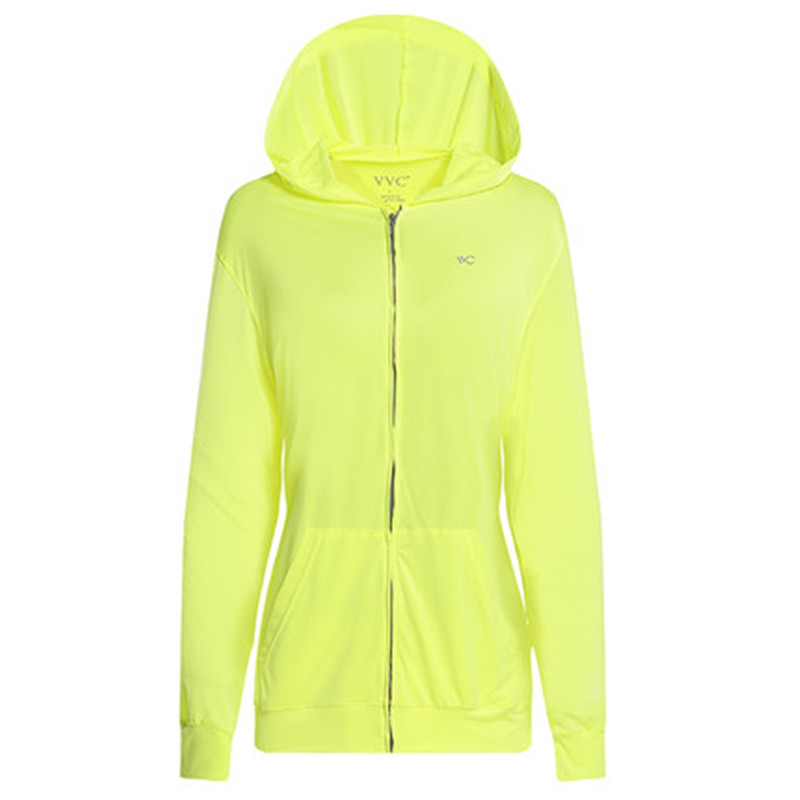 韩国VVC 儿童防晒衣夏季超薄防晒外套防紫外线透气亲子连帽防晒服 均码 果绿色-中童（7-14周岁）