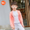 韩国VVC 儿童防晒衣夏季超薄防晒外套防紫外线透气亲子连帽防晒服 均码 果绿色-中童（7-14周岁）