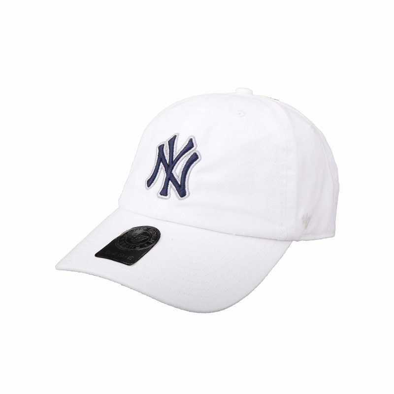 mlb美职棒棒球帽男女款NY可调节棒球帽可调节鸭舌帽子 白色673106844924