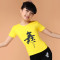 儿童舞蹈服装女童练功服少儿拉丁舞服装幼儿短袖演出服夏季套装_1_8 170cm A4绿色+6078黑裙金边