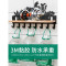 兮木挂墙置物架玄关挂衣架墙上衣帽架强力粘胶墙壁衣帽钩衣服挂钩壁挂 大羊驼8钩款黑色