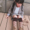 儿童袜男童女童袜子流街舞表演中长筒袜子字母袜子简约清新婴童袜子小孩子袜子 直筒均码全长约35cm B字母宝蓝