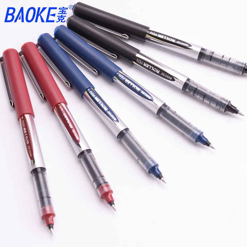 宝克(baoke)BK111/BK110中性笔签字笔学生水笔办公文具用品黑笔0.5mm笔芯红蓝黑 BK110黑色一盒12支