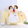 卡比一木KBMLOVELY 婴童薄棉棉服马甲三件套男女宝宝通用73cm 80cm卡通棉衣套装上下衣适合6-18个月儿童