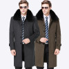 高端羊绒大衣男士外套风衣羊毛呢大衣男长款冬季加厚商务中老年呢子外套男爸爸装鄂尔多斯梦特娇花花公子阿玛尼金利来雅戈尔男装 180/96A(XL码） 1212灰色加绒送毛领