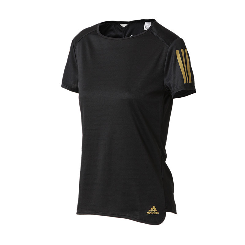 adidas阿迪达斯女子短袖T恤春夏款跑步训练健身服BQ7968 L 黑色