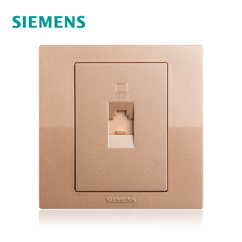 西门子（SIEMENS）开关电源插座面板悦动香槟金五孔USB一开带16A空调86型家用墙壁 电脑 悦动香槟金系列