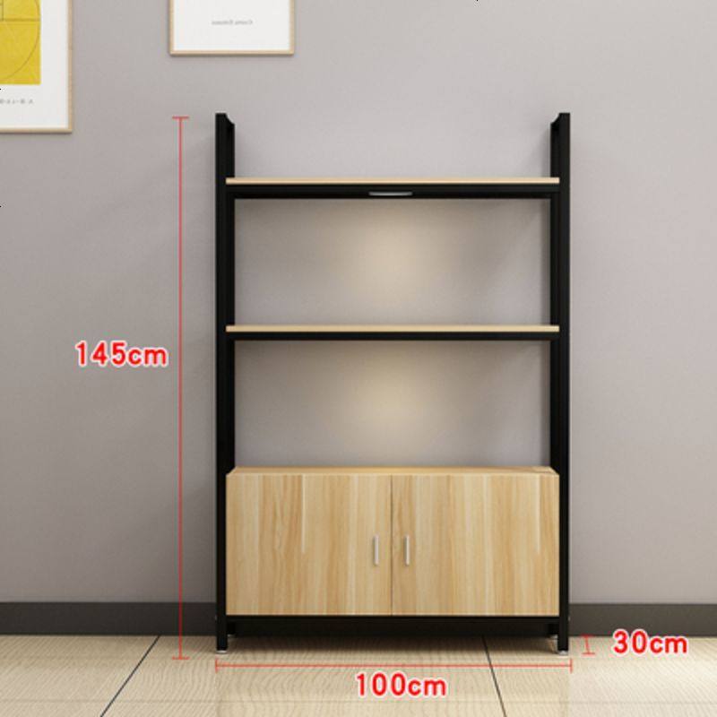 书架置物架客厅多层架办公室落地收纳架储物架铁艺货架展示架定制 四层100长