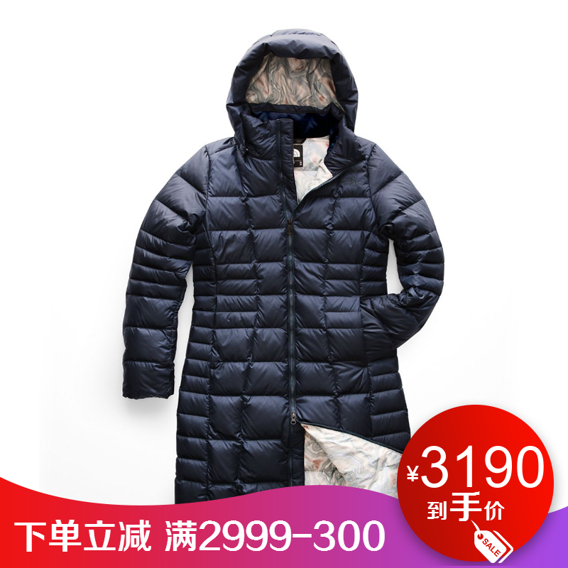 TheNorthFace北面羽绒派克大衣女METROPOLIS系列羽绒服户外羽绒衣 XS 蓝色NAVY