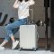 迷你登机箱18寸行李箱包女士24小型旅行箱子商务拉杆箱男20寸韩版_39 22寸 银色（豪华款）拉丝防刮