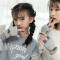 半指手套女秋冬季韩版保暖甜美可爱翻盖露指针织毛线手套学生加厚_13 浅灰色【儿童款】豆芽翻盖两用