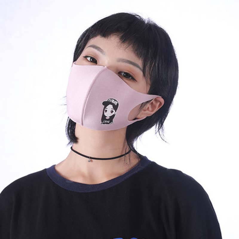 儿童口罩可清洗女秋男可爱小孩宝宝秋冬通用简约小清新婴童口罩可爱卡通口罩 见详情 成人-粉色女孩