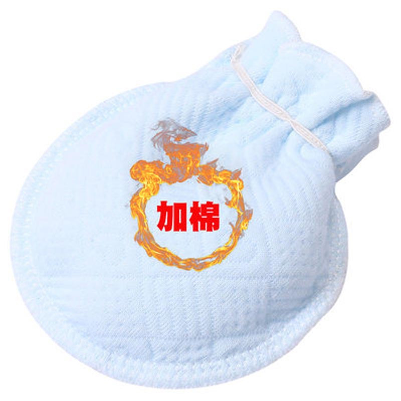 初生婴儿护手套棉0-6个月新生儿春秋冬季小宝宝薄款脚套简约冬季配饰 手套 建议0-12个月宝宝 男宝宝（2手套+2脚套）加棉款图案随机