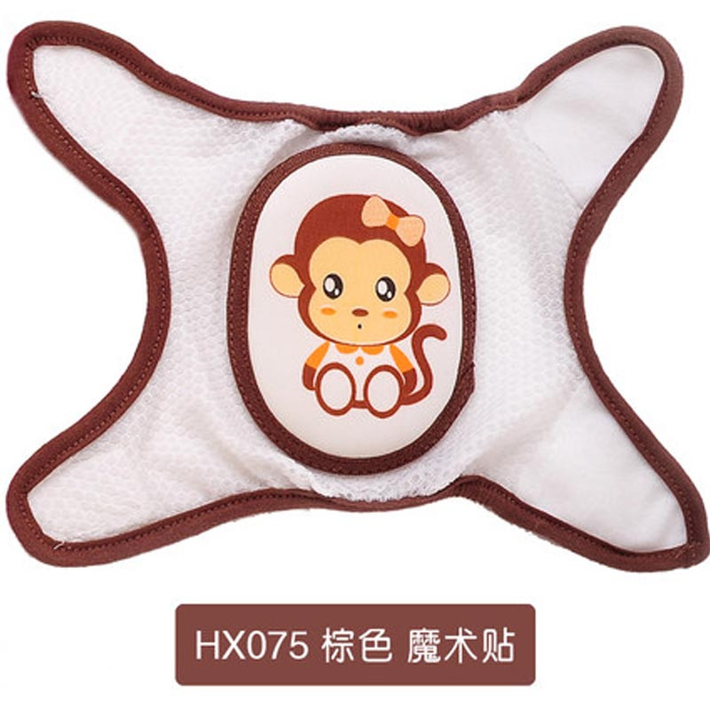 宝宝护膝学步学走路婴儿幼儿小孩爬行护肘学爬夏季儿童薄夏天卡通可爱配饰脚套 0-16岁，可调节大小 HX075，棕色