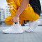 鸿星尔克男子跑步鞋新款男子耐磨防滑舒适透气运动鞋跑鞋 正白 44