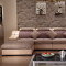 尚品优越沙发现代布艺沙发大小户型客厅皮配布拐角沙发可组合家具 组合_浅紫+棕色（3D雅玛绒）