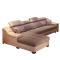 尚品优越沙发现代布艺沙发大小户型客厅皮配布拐角沙发可组合家具 组合_紫罗紫（3D雅玛绒）