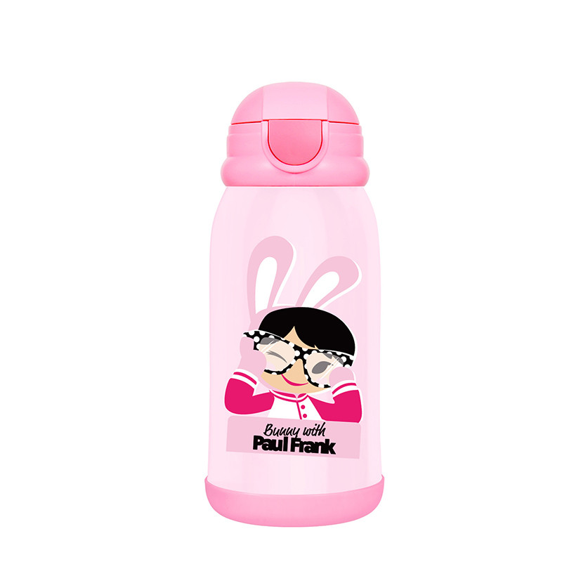 大嘴猴（Paul Frank）创意儿童卡通实用生日礼物 316不锈钢双盖保温杯 PFC732-550 可爱粉