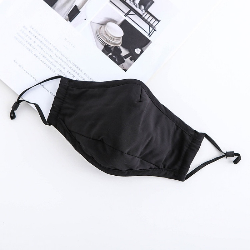 纯棉口罩女防尘秋冬季透气黑色男潮款个性韩版可清洗易呼吸防雾霾 魅力黑-买一送一发一盒2枚装再送4片滤棉