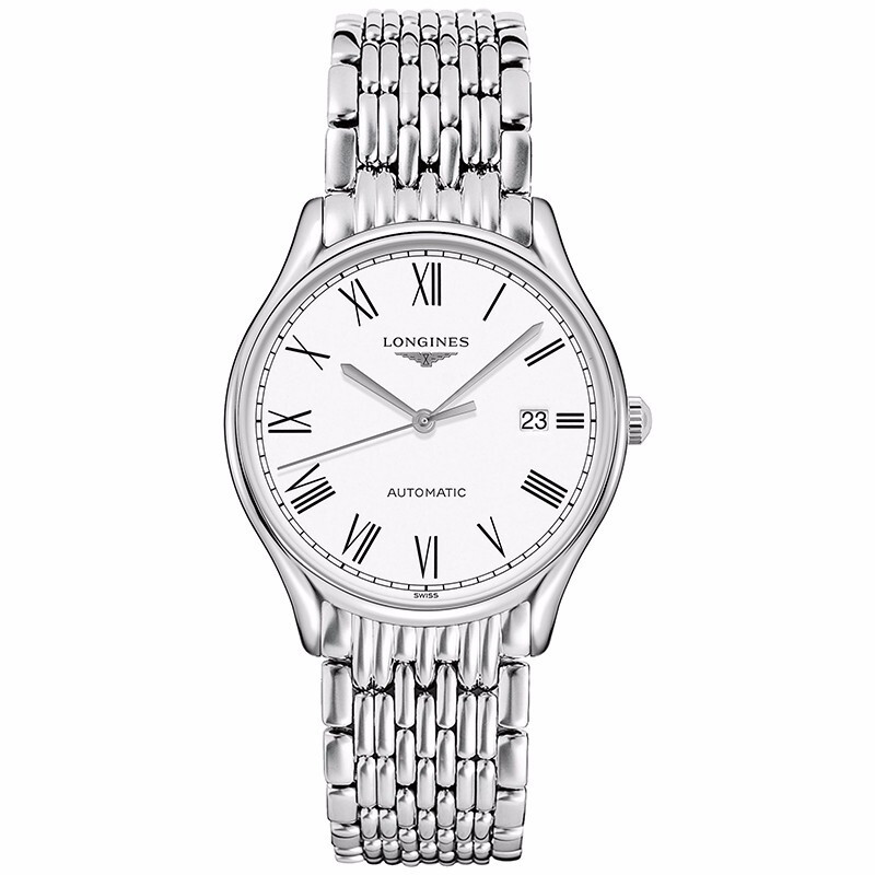 浪琴(Longines)手表 律雅系列自动机械精钢男腕表 L4.960.4.11.6 银色