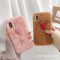 爱心毛绒壳8plus苹果x手机壳XSMax/XR/iPhoneX/7p/6女iphone iPhoneXR粉色