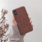 简约灯芯绒6s苹果x手机壳XSMax/XR/iPhoneX/8plus/7p女款ipho 7plus/8plus棕色