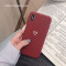 简约爱心6s苹果x手机壳XSMax/XR/iPhoneX/8plus/7p女款iphon_5 iPhone7/8蓝色