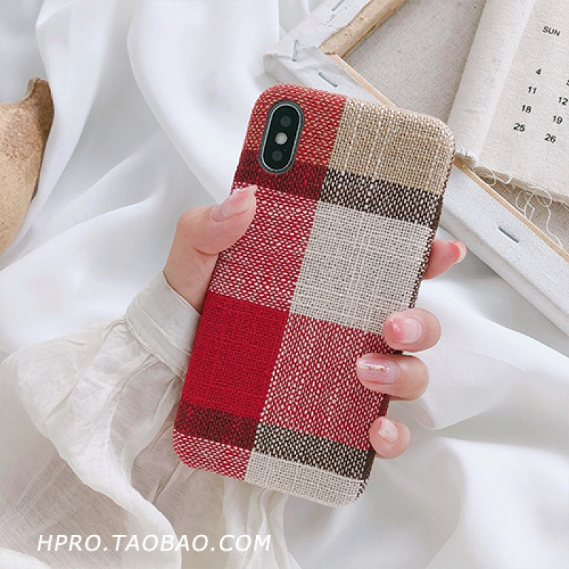 秋冬毛呢6s苹果x手机壳XSMax/XR/iPhoneX/8plus/7p女款iphon_10 iPhoneXR红色
