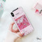ins截图粉色流沙iPhoneX苹果7/8plus手机壳液体闪粉XS防摔软6sp女 6p(大屏)粉底相框亮片流沙全包软壳