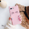 可爱卡通趴趴黑猫咪iPhoneX手机壳XS硅胶8p苹果7plus立体软壳6s女 6plus(大屏)粉色磨砂猫-硅胶
