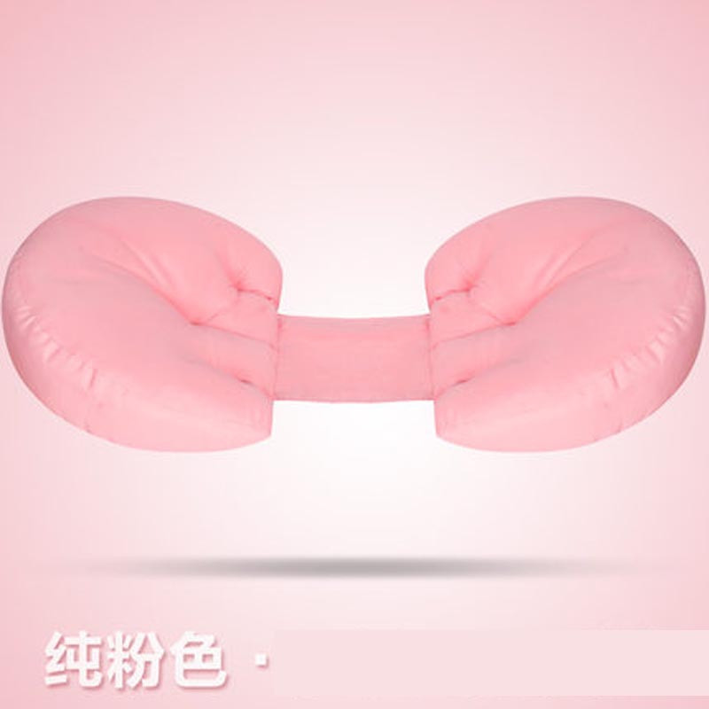 孕妇枕头护腰侧睡枕侧卧枕孕靠枕u型睡觉托腹枕夏简约小清新孕产妇用品 孕妇护腰枕 浅粉色