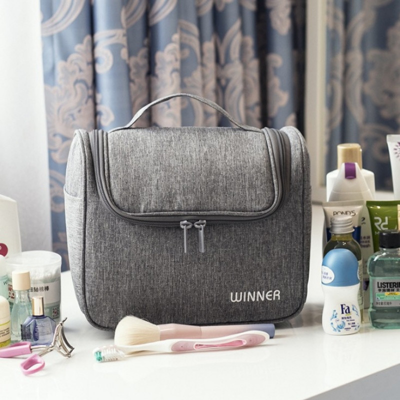 洗漱包旅行必备洗漱套装出差旅游户外用品收纳袋便携防水化妆包_1 灰色