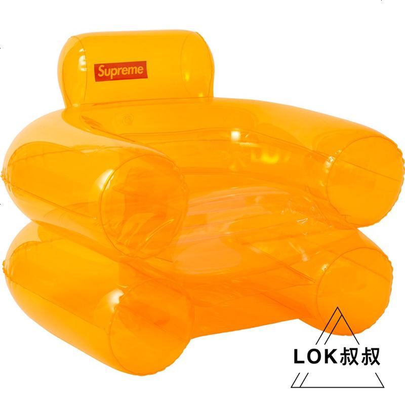 现货 Supreme 18FW Inflatable Chair 充气沙发座椅 玩具沙发 桔色