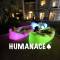 humanace懒人空气沙发 户外便携式充气气垫床 室内外沙滩睡袋躺椅_407_365 紫粉色（带夜灯）