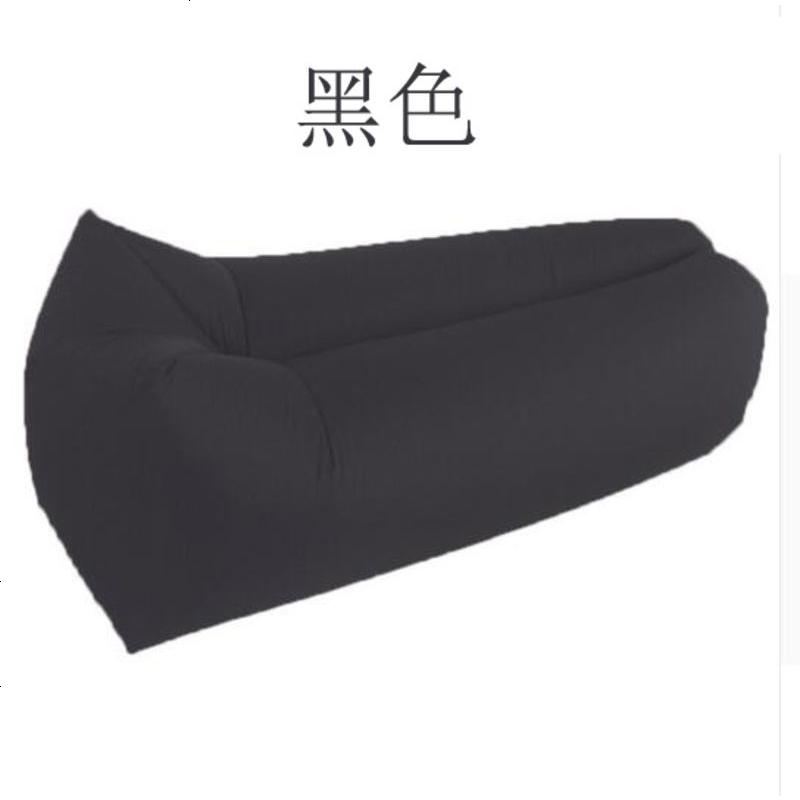 抖音懒人充气沙发床户外便携式折叠空气午休床露营沙滩单人气垫床 黑色