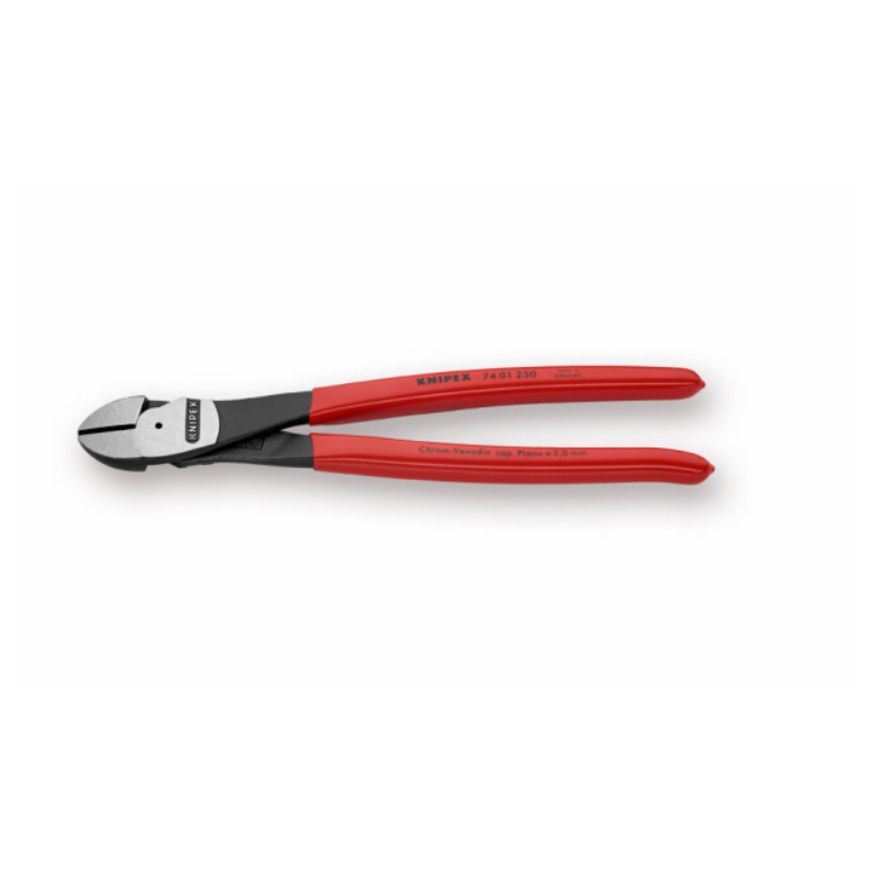 凯尼派克 KNIPEX 74 01 250250mm省力型斜口钳(抛光头，塑料套柄）