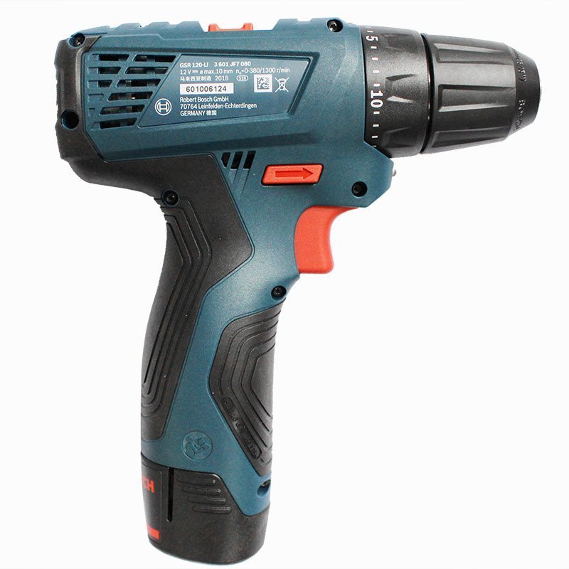 博世12v锂电手电钻家用充电钻电动螺丝刀起子工具gsr120-li 双电