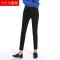 秋季新款九分裤脚开叉铅笔裤 27/9 黑色