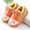 皮面儿童拖鞋包跟冬季加绒保暖男童女童家用 小孩宝宝鞋可爱卡通小孩子拖鞋 8102浅棕 18(鞋内长17cm)建议25-26码