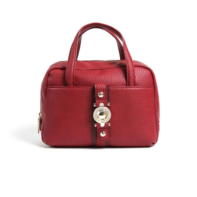 VERSACE JEANS范思哲 奢侈品 女士红色聚酯纤维搭扣装饰手提包E1VSBBF6 70711 331 红色