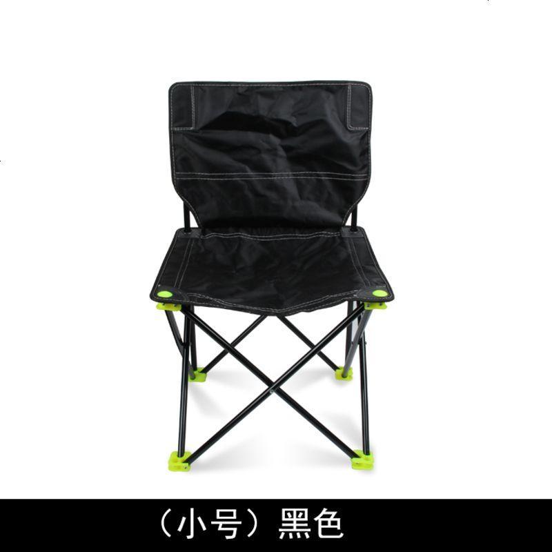 户外写生椅可折叠 加厚便携美术折叠椅子大号中号板凳包邮_687_686 黑色中号