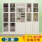 实木书柜书架带玻璃现代简约自由组合柜带松木书橱书柜_925_100 ABCD款组合+白漆_（升级版）_0.8-1米宽